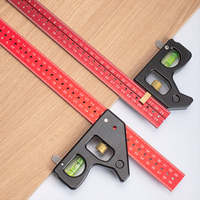 40cm Combination Square Ruler 45-90 Degree Marking Multifunctional Angle Ruler High-Precision Woodworking Mesurement Tools