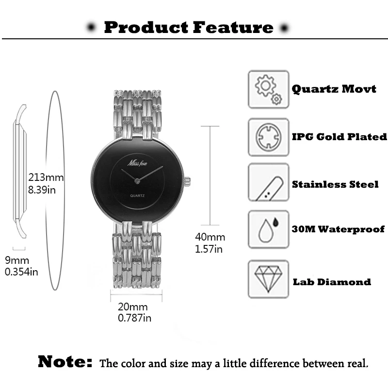 Missfox Quartz Watch For Men Gold Simple Stylish Hot Sale Men\'s Watch Minimalist Unisex Design Waterproof Hand Clock New