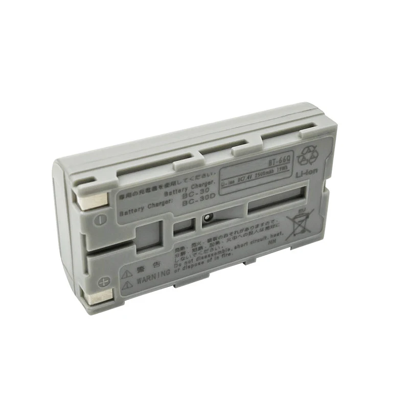 토탈 스테이션용 BT-66Q 배터리, FC-200 GPT-7500 BT-62Q BC-30 BC-30D 충전기, 리튬 이온 배터리, 7.4V