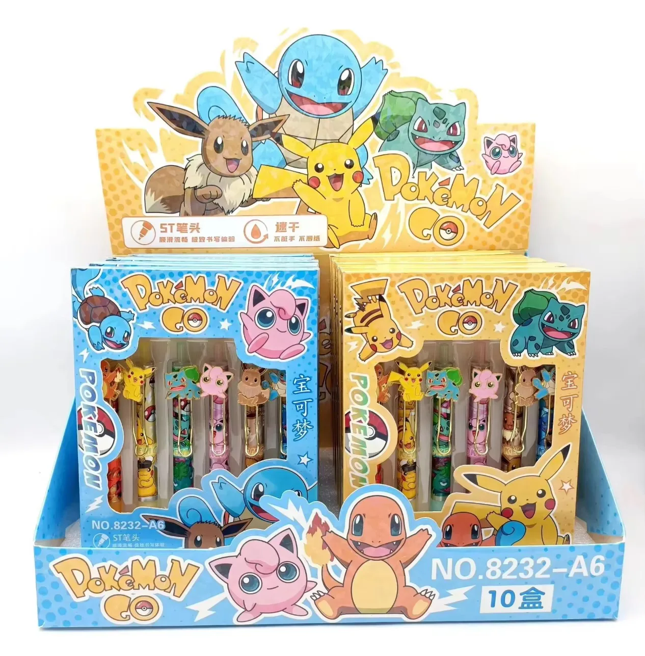 Cute Cartoon Neutral Ballpoint Pens Set - Black Ink Exam Test Study Tools for Students Fun Gift for Friends