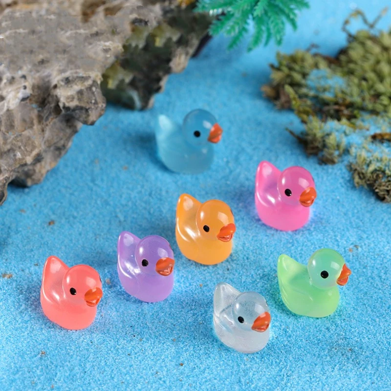 4pcs Hole Shoe Charms for DIY Fashionable Night Glow Duck Shoe Buckle Decoration for Shoe Charm Accessories Kids Party Gift