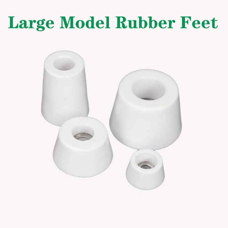 2pcs Large Model White Cone Rubber Feet Furniture Legs Feet Chair Floor Protector Cushion Non-slip Increase Damping Bumper Pad