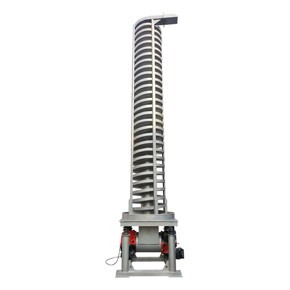 custom oem Food Grade Spiral Elevator Vertical Vibrating Lift Conveyor for Granulate Powder Particles Feeding Conveying Machine