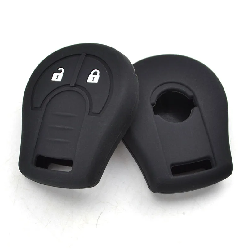 For Nissan Note Micra Juke Qashqai Tiida X-Trail Cube NV200 Silicone Remote Key Case Fob Shell Cover Skin Holder 2 Button