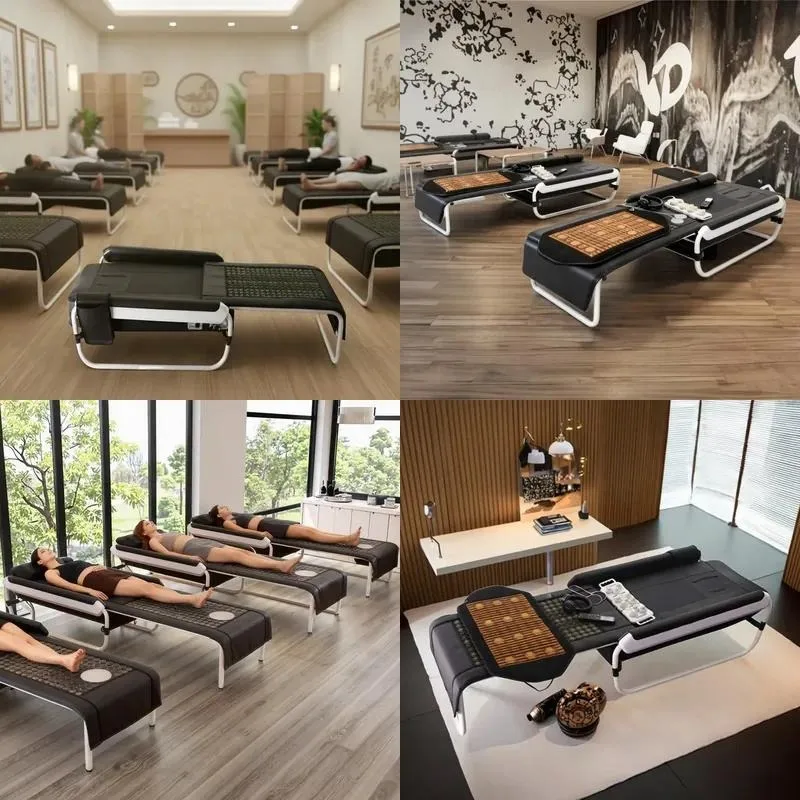 Chinese manufacturer exports luxury hyperthermia jade high-quality massage beds and massage tables for use in acupuncture and