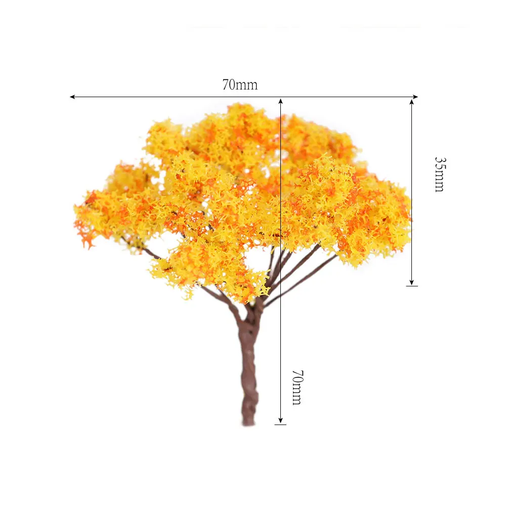 3pcs Artificial Miniature Iron Wire Trees Simulation Plants for Diy Model Making/Architecture Building Materials/Dollhouse Decor