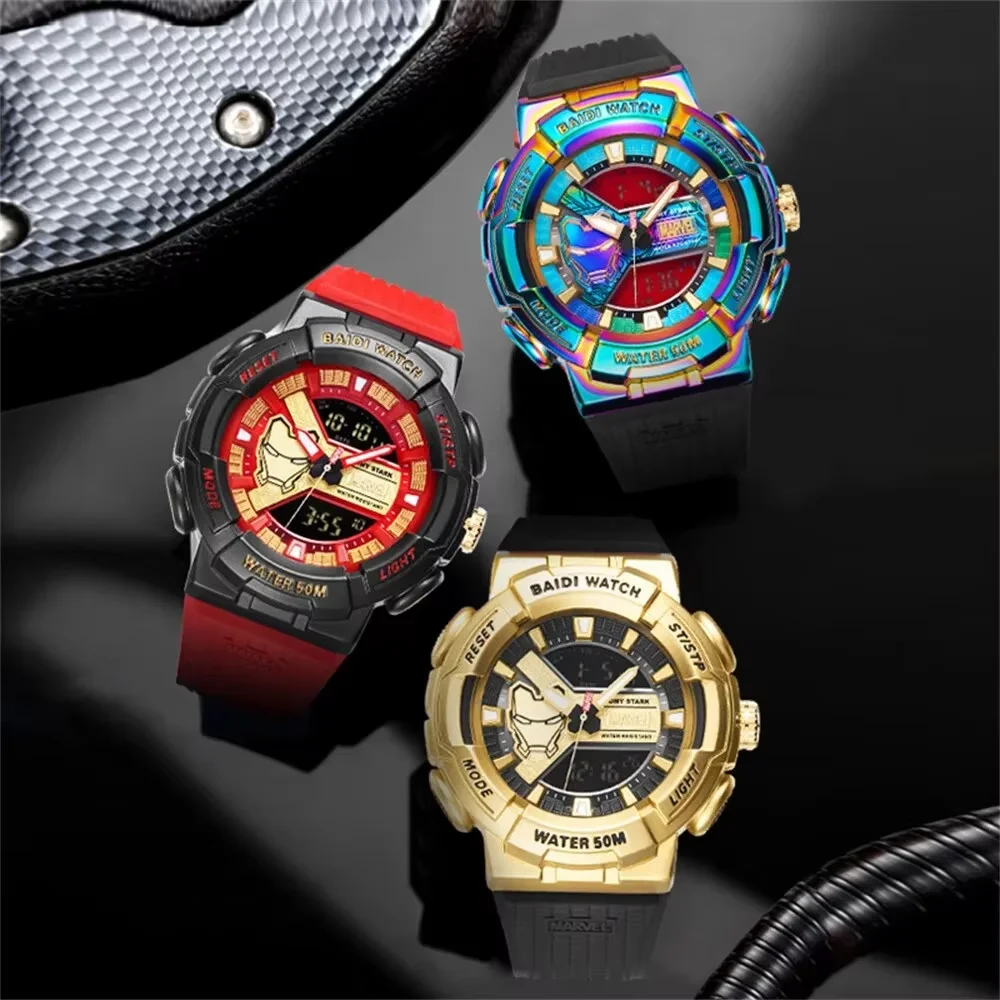 Marvel Sporty Watch Waterproof Alarm Clock Luminous Clock Multifunctional Chrono Digital Watches Reloj Hombre Gifts For Men