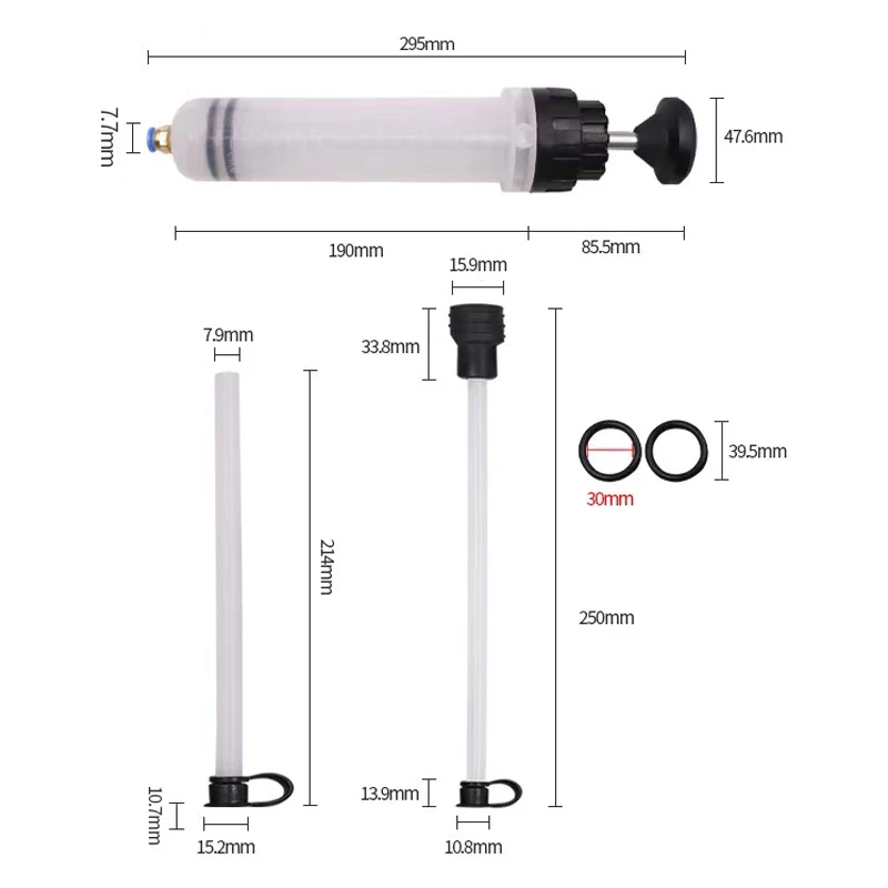 200ml Car Oil Fluid Extractor Auto Air Pump Filling Syringe Bottle Transfer Automotive Fuel Extraction Hand Pump Dispenser Tools