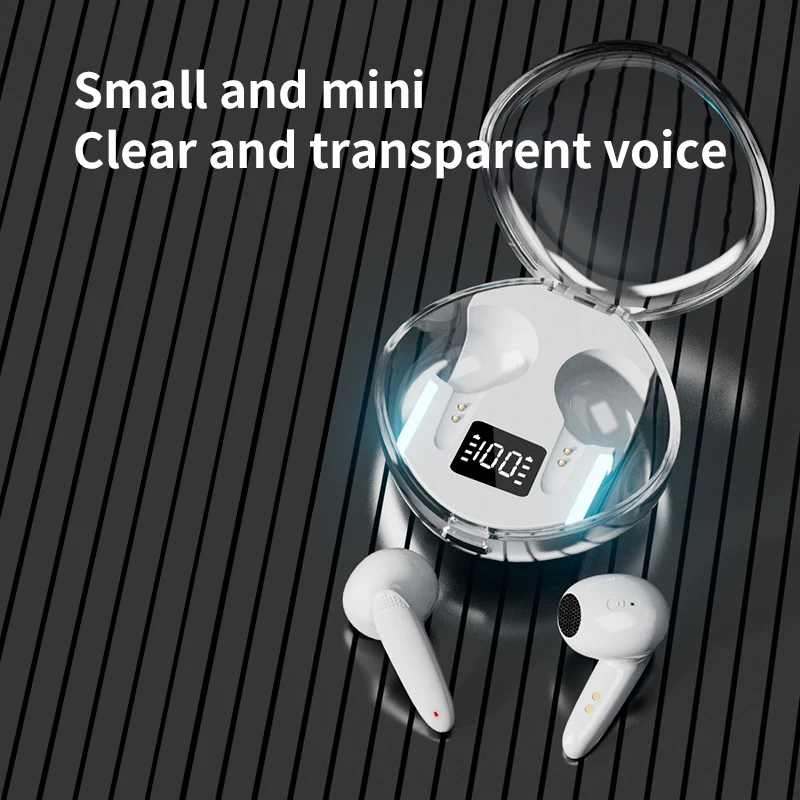 سماعة رأس لاسلكية بلوتوث 5.3 سماعات أذن داخلية IPX5 مقاومة للماء وخاصية إلغاء الضوضاء سماعات رأس رياضية لهاتف Xiaomi iPhone