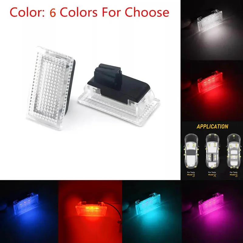 

Car Multicolor Highlight Universal Footwell Light LED Rear Light Trunk Car Door Light Welcome Lamp for Tesla Model 3 S Y X