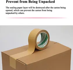 Brown Kraft Paper Tape Recyclable Packing Tape Writable Ecofriendly Self Adhesive Gumed Kraft Tape for Packing Shipping