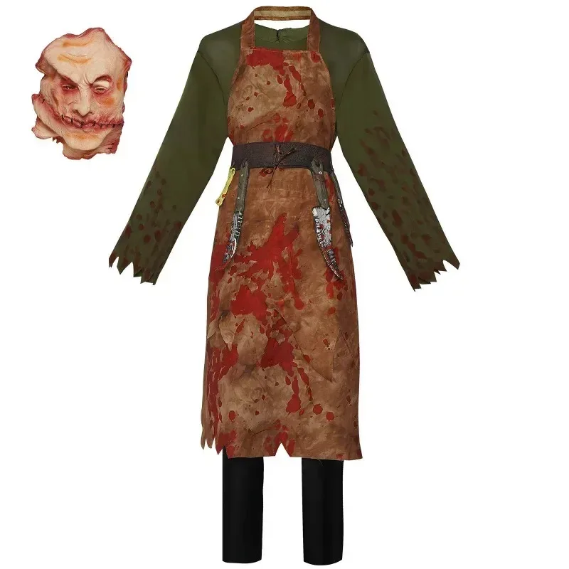 أزياء جوجيرلي الجزار الملون بالدم المخيف التأثيرية للهالوين كوس القماش الشيف زومبي بدلة الرجال لفيلم لعب الأدوار Gamek؛ 3، c'5.b؛ 8' #1
