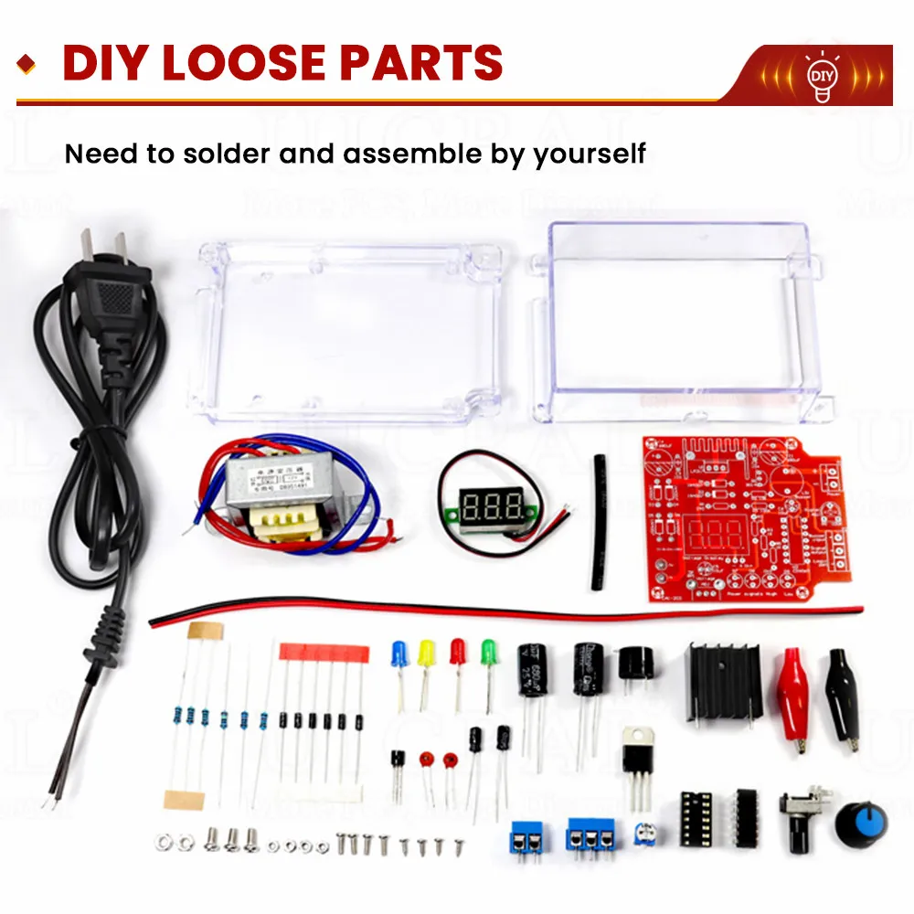 DIY Kit LM317 Adjustable Regulated Voltage 220V to 1.25V-12.5V 110V Step-down Power Supply Module PCB Board Electronic kits