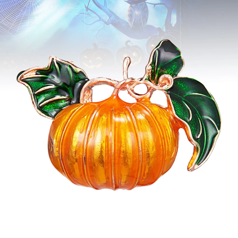 

2pcs Alloy Pumpkin Brooch Pin For Halloween Decor Chic Lifelike Design Party Prom Gift Costume Accessory Orange Durable