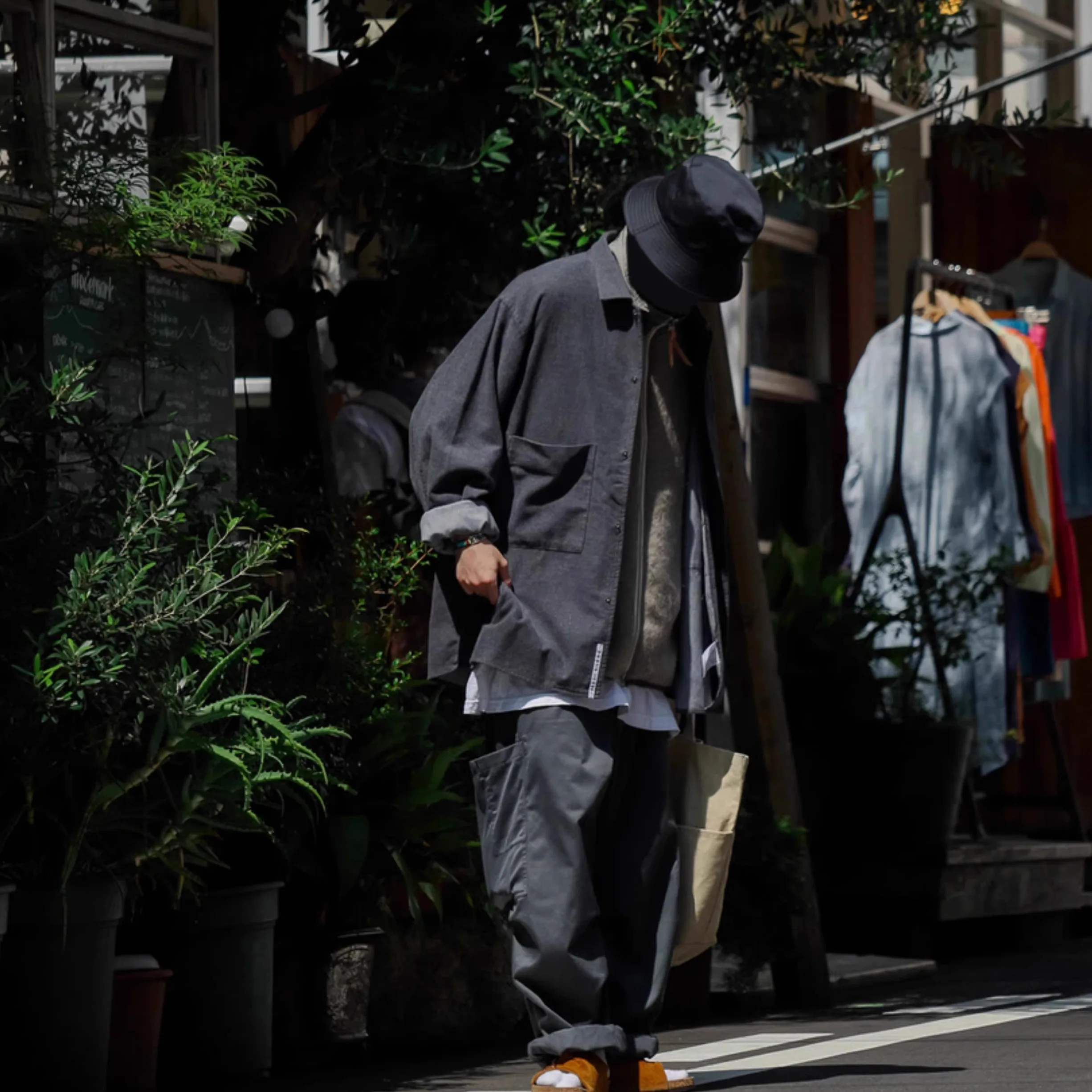 

Loose Casual Work Pants Multi-ket Tapered Field ket Pants MENS Youthful Sle Spring Autumn Regular Thin