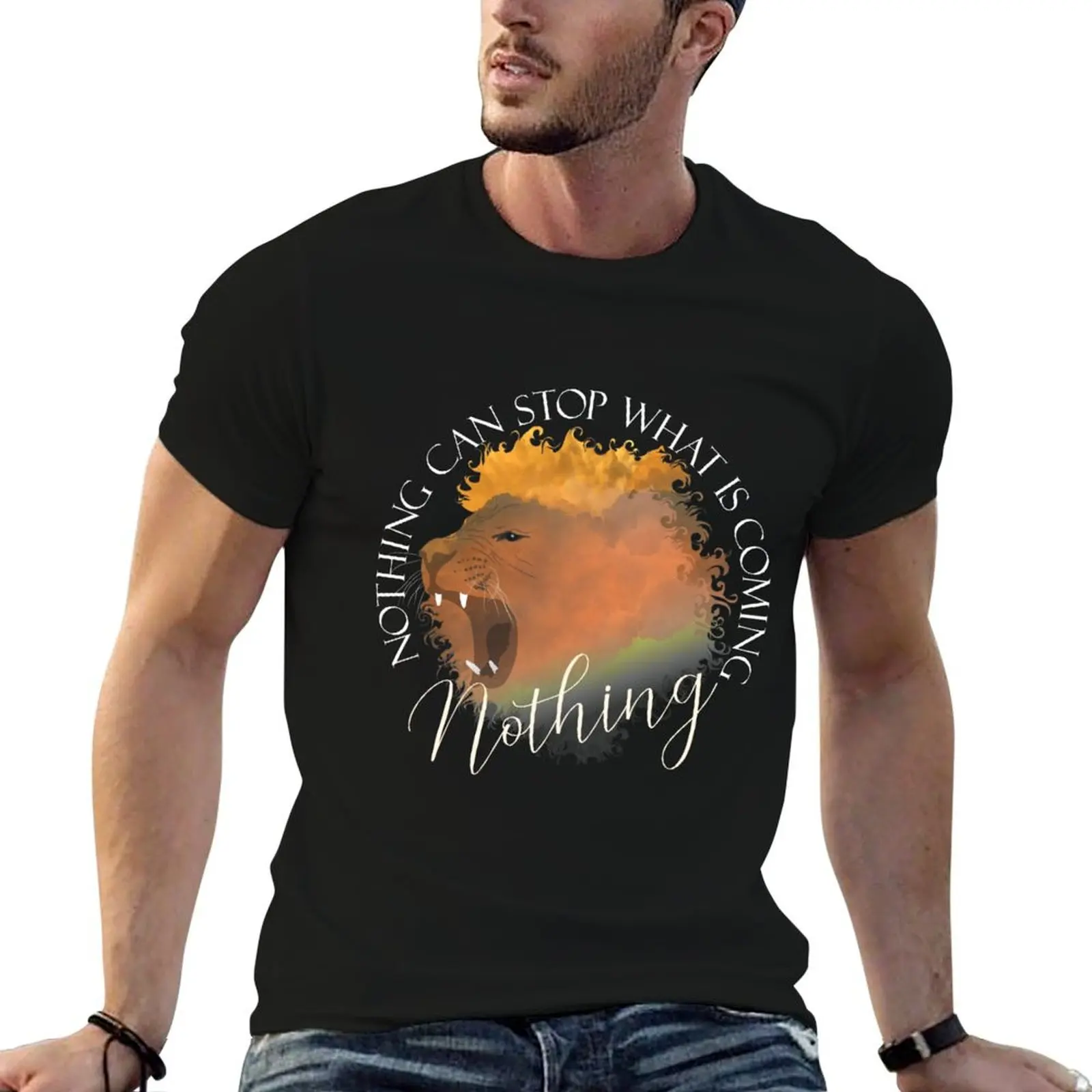 Nada puede detener lo que viene. Camiseta Nothing para hombre, camiseta gráfica para hombre, camisetas de diseñador para hombre, camiseta para hombre