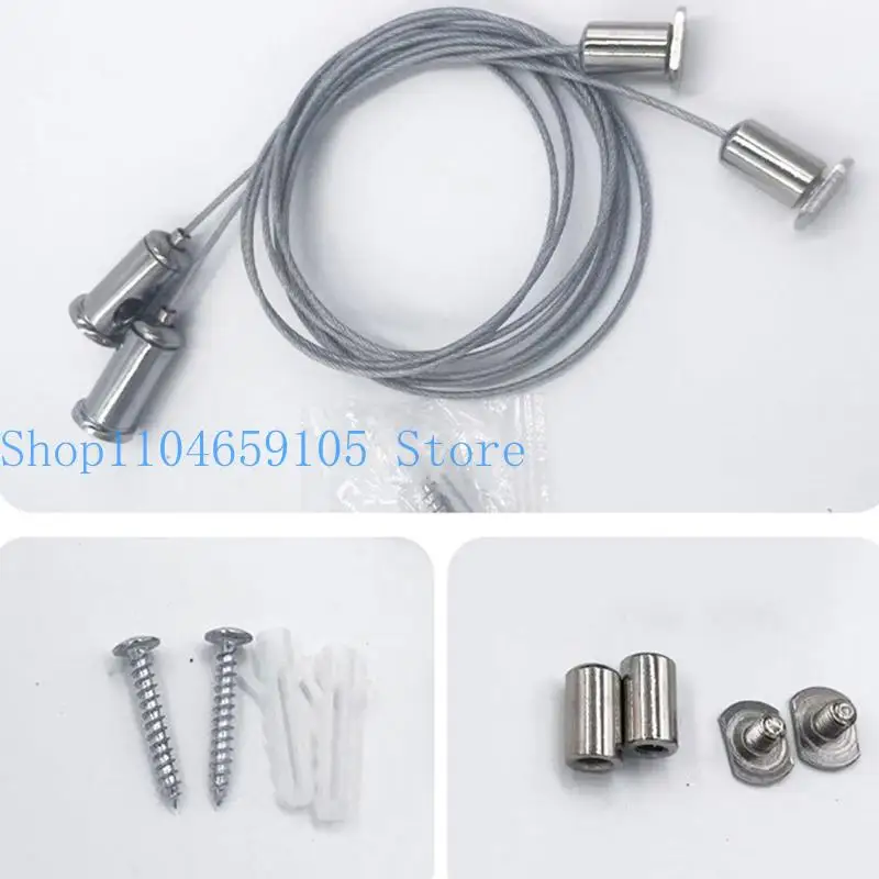 652f Sospensione regolabile Sospensione Soluzione sospesa comoda per lampada e decorazione 4 pcs set corde in acciaio robusto