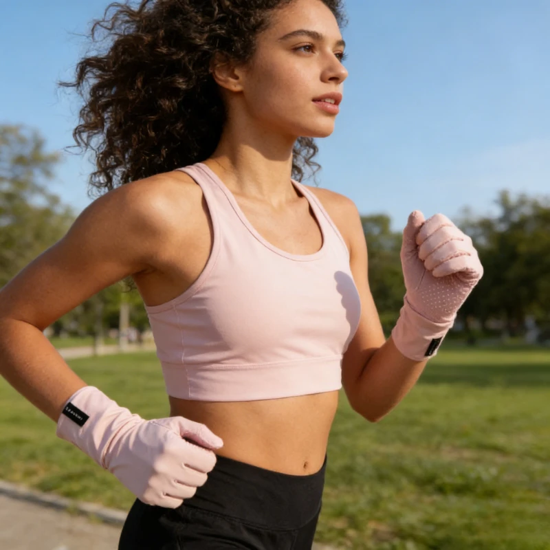 Extended Ice Silk Sunscreen Gloves for Women, Summer UV Protection, Outdoor Driving, Cycling, Anti Slip, Touchable Screen
