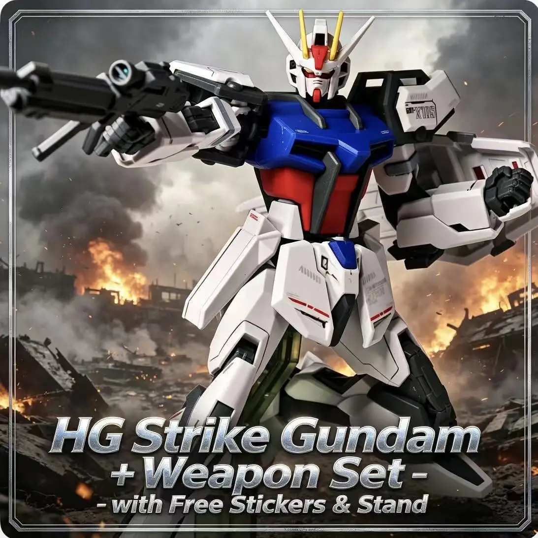 HG105 En Stock, Modelo de Plástico Gundam Strike Gundam de Asalto a Escala 1/144, Regalo Genial, Figura de Guerrero Mecha, Juguete Educativo