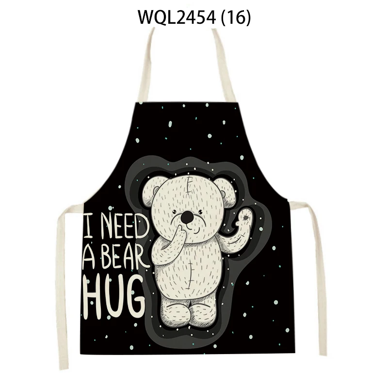 

Кухонные фартуки с милым медведем и котом, женские и мужские фартуки с мультяшными животными, домашние фартуки для приготовления пищи, взрослые и дети, фартуки для приготовления пищи, выпечки, инструменты для чистки
