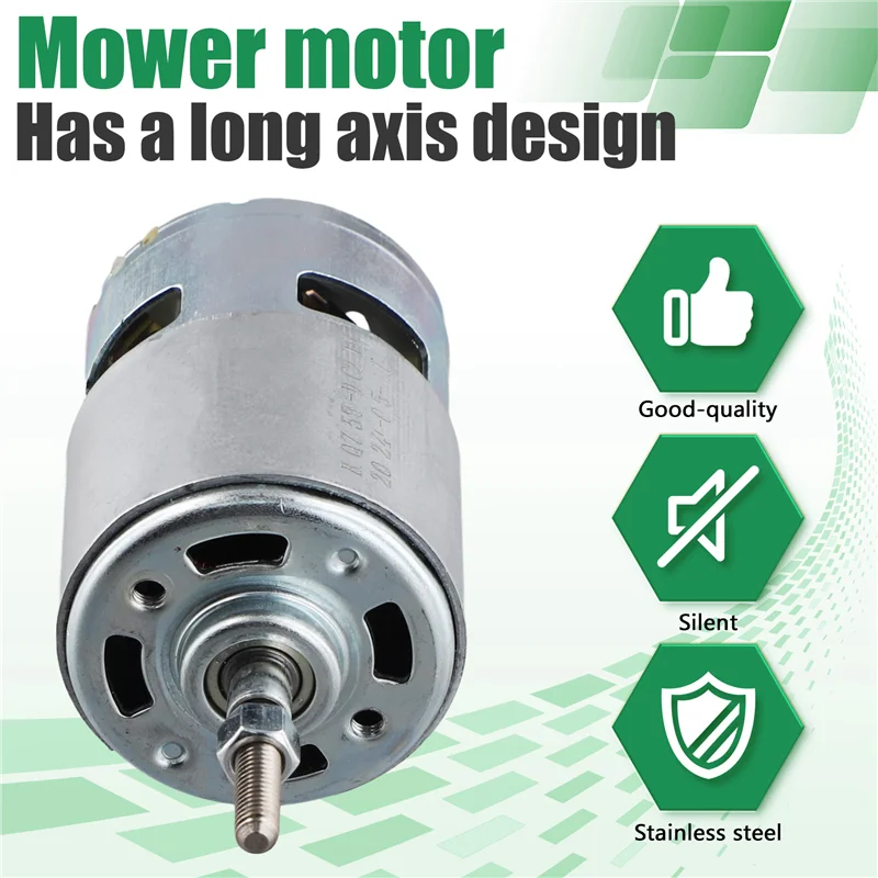 

FAAJ-755 DC Motor For Weed Trimmer 21V Grass Cutter Motor With Long Shaft For Efficient Weed Cutting And Trimming