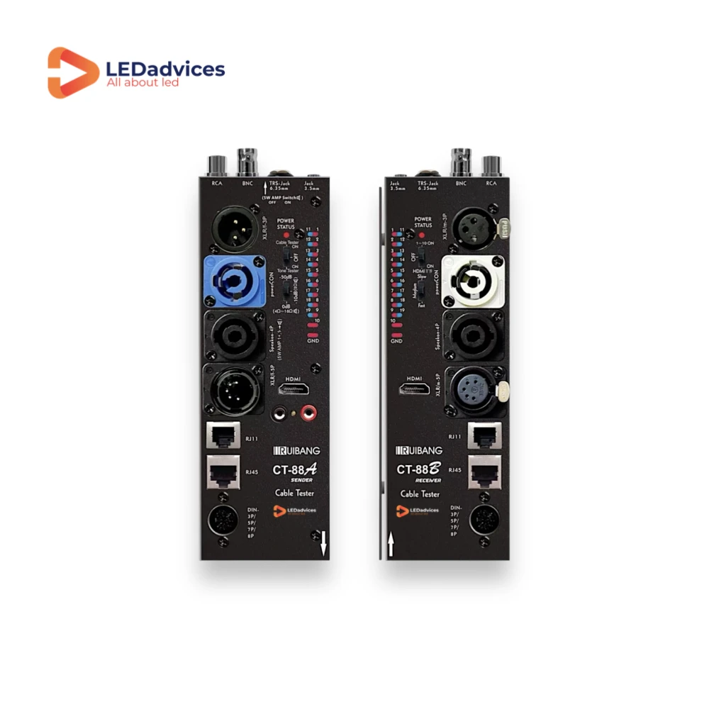 CT-88 XLR Sinyali, HDMI ve Ses Hattı Testi AV Ekipmanı için Taşınabilir El Çantası ile Hepsi Bir Arada Çok Fonksiyonlu Kablo Test Cihazı