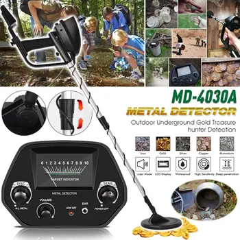 Detector de Metales MD-4030, buscador de oro subterráneo, longitud ajustable, portátil, para exteriores