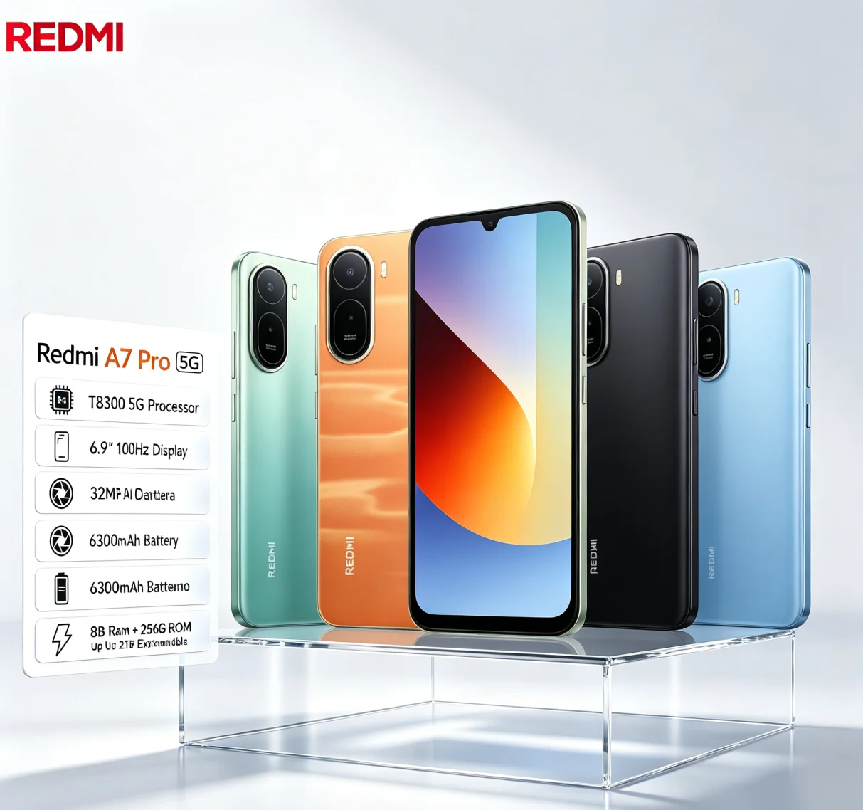 Budget Hot 2026 Redmi A7Pro Unlocked Multi‑Tasking Cellphone 8+256GB Memory 6.9