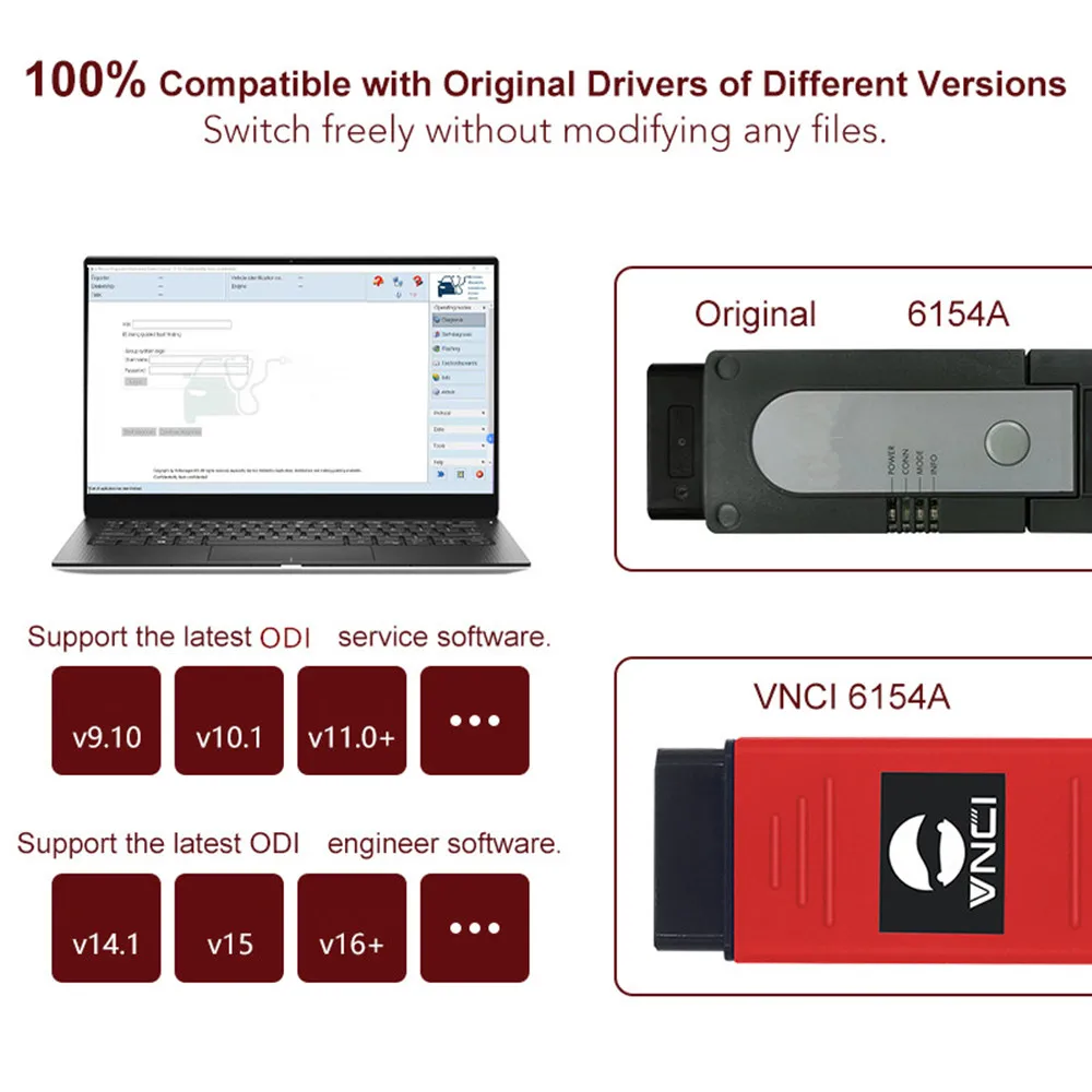 2023 VNCI 6154A V9.0 V11support CAN FD and DoIP Protocol Original Driver Cover 6154 DOIP All Models And Function