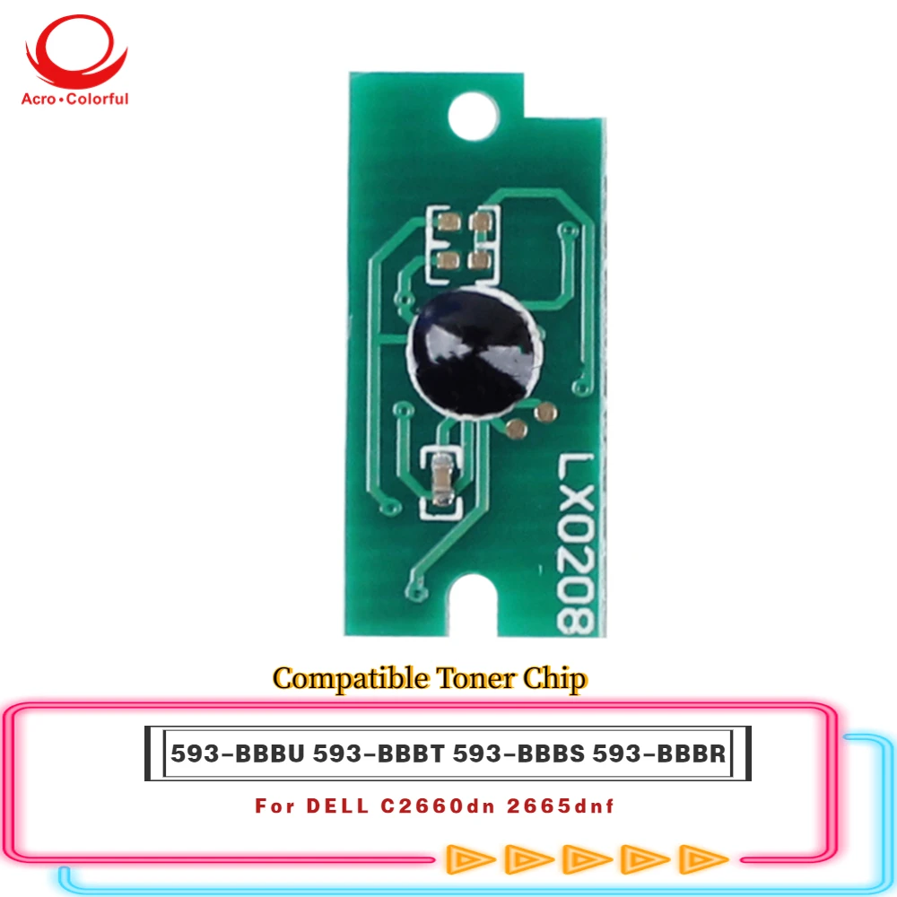 

Совместимый чип тонера 593-BBBU 593-BBBT 593-BBBS 593-BBBR для чипа картриджа принтера DELL C2660dn 2665dnf