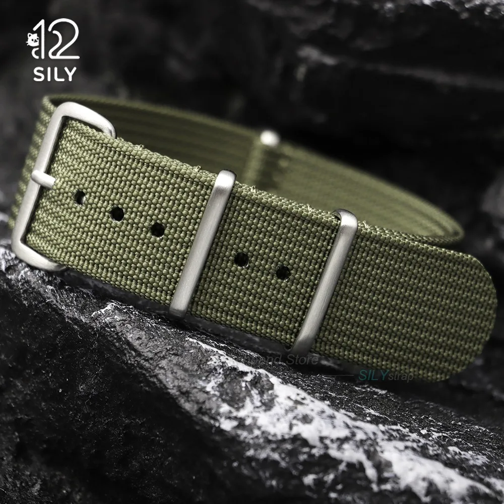 18mm 19mm 20mm 22mm Military Nylon Watch Band Universal Men Women Watches Strap for Smartwatch Ribbed Weave Bracelet Accessories