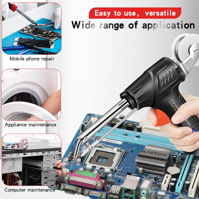 With lights Multi-Function Iron Welder Automatically Soldering Gun Hand-Held External Heating Send Tin Gun Welding Repair Tool