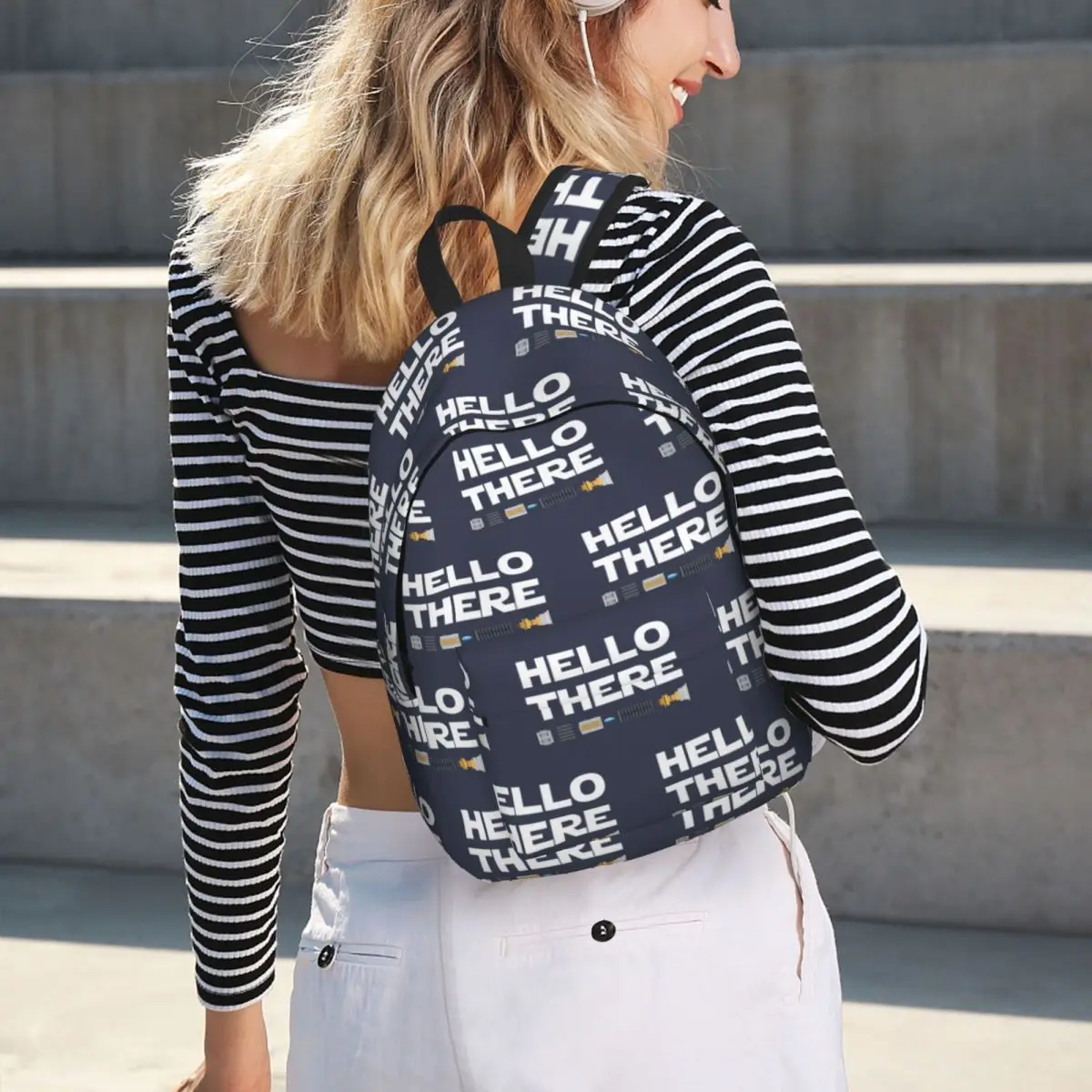 Hello There Backpack Hot Sale Daypack Large Capacity Boys Girls BookBag School Bag Shoulder Bags for Men Women