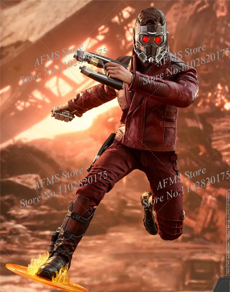 Ensemble complet de figurines d'action originales pour hommes, Hot Toys, Soldat Star-Lord, Chris Pratt, Humorous Team Leader, Collection de corps, 12 en effet, Mms539, 1/6