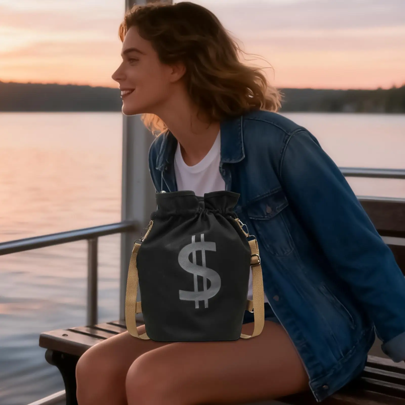 

Сумка на плечо с рисунком доллара, уличный органайзер для зонтов для мужчин, женщин, детей, мальчиков и девочек, спортивный футбол