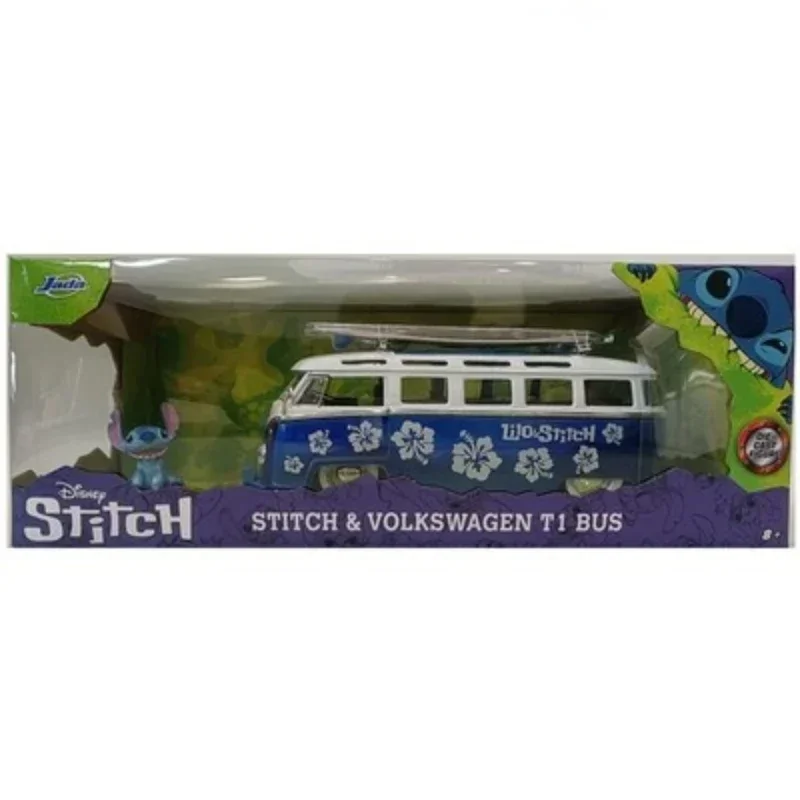 Jada 1:24 1962 Volkswagen Retro Bus High Simulation Diecast Car Metal Alloy Model Car Toys For Children Gift Collection