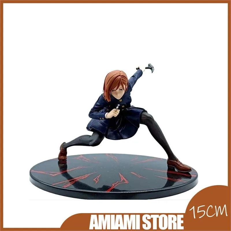 Jujutsu Kaisen Anime Action Figure, Brinquedo Modelo Kugisaki Nobara, Bonecas Manga, Ornamento de Mesa, Presentes Infantis, Original, 15cm