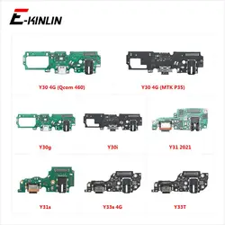 Charging Port Connector Board Parts Flex Cable With Microphone Mic For Vivo Y33T Y33s Y31 Y30 4G Y30g Y30i