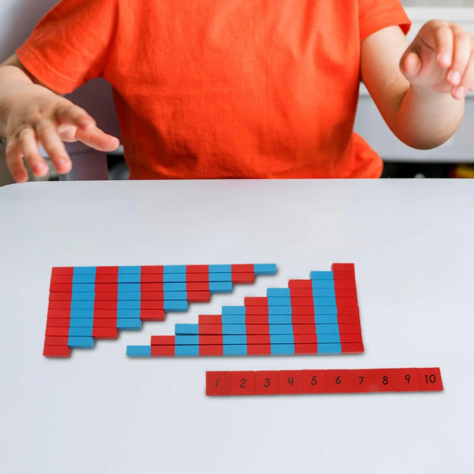 Numerieke staven Onderwijs Wiskundespeelgoed, hout, Leer speelgoed Wiskundige nummerstaven