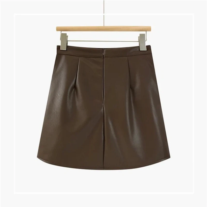 Street Casual High Waist Pleated A-line Skirt Spring Summer New Solid Simplicity Trend Half Skirt Vintage Fashion Women Clothing - Image 4