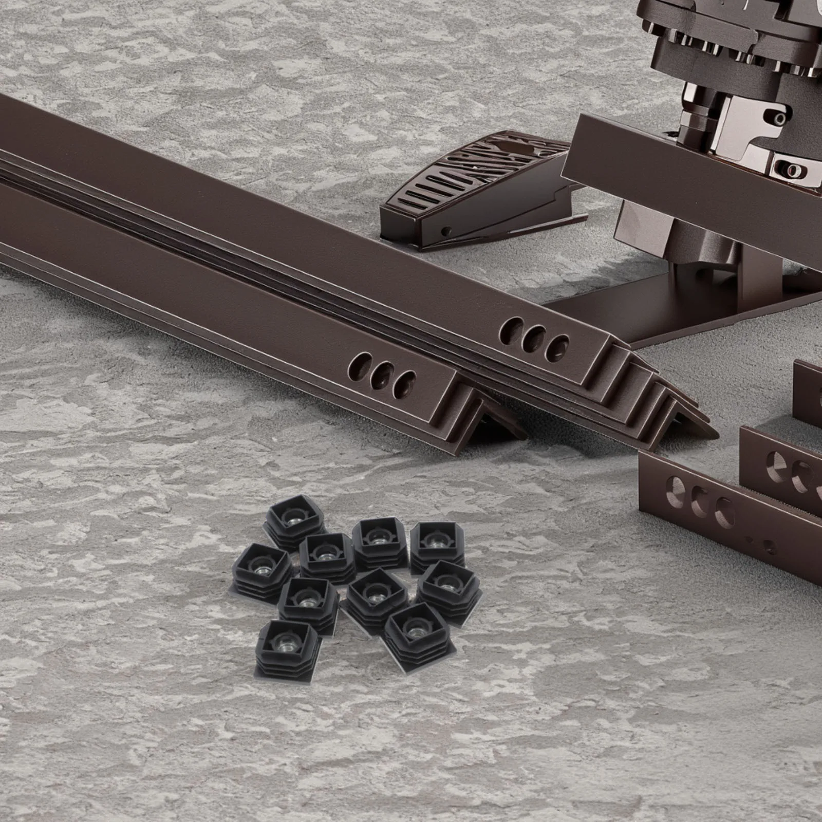 

10Pcs Square Plastic Hole Plugs Black Furniture Floor Protectors Chair Leg Levelers Table Leg Covers Metal Tubing