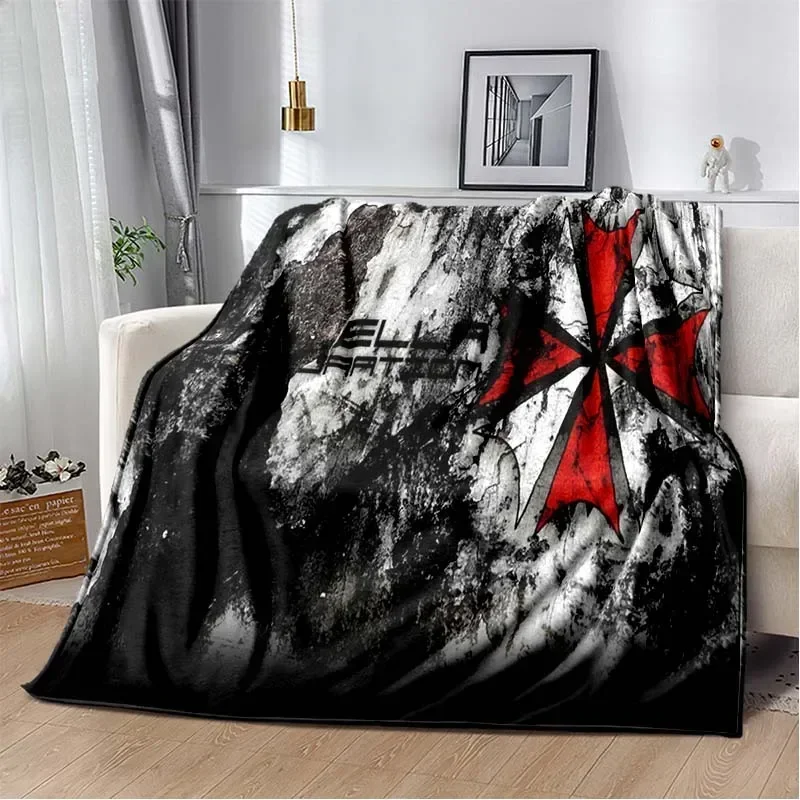 3D R-Resident Evil Gamer Area Blanket,Fashion Soft Cozy Living room Bedroom Sofa Bed Travel Blanket Child Birthday Gift