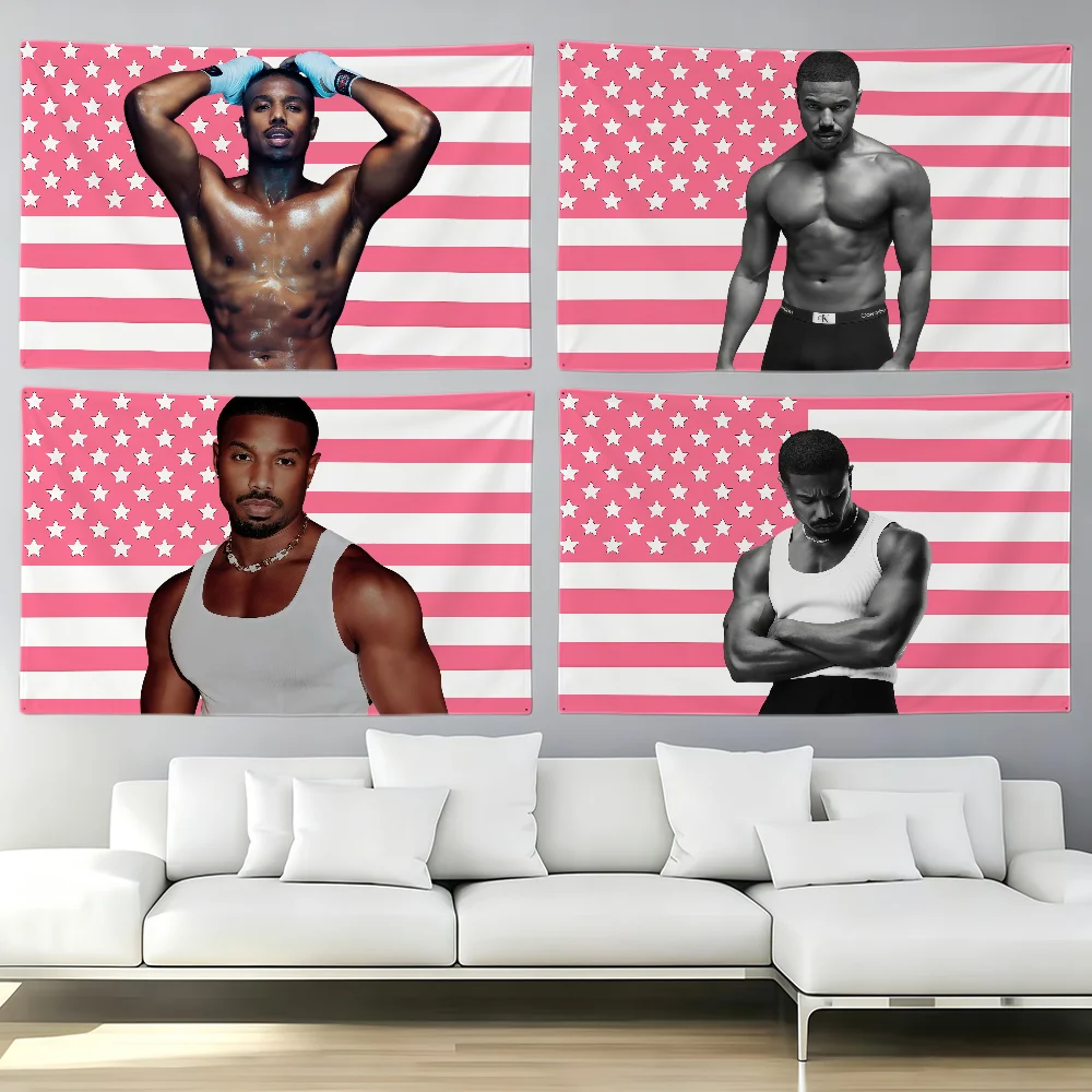 Actor M-Michael B. J-Jordan flag Party Club Outdoor Interior Wall Decoration Banner Fans Gift Print Decor flag