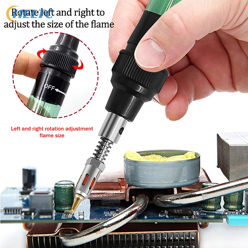 Portable Soldering Iron Kit 1300 Celsius Welding Pen Burner Blow Torch Gas Soldering Iron Cordless Butane Tip Tool