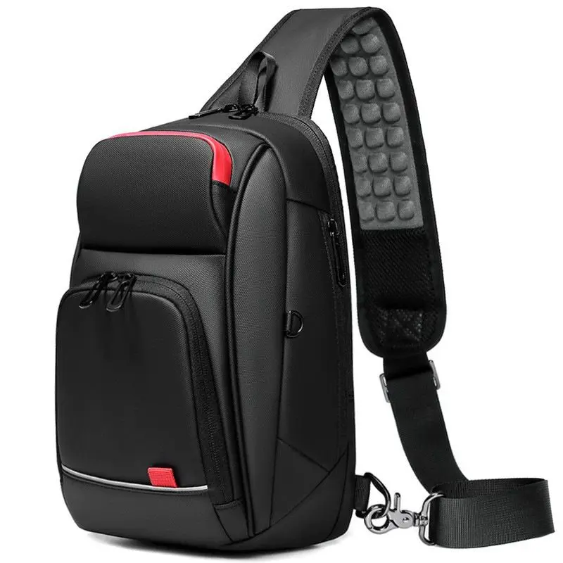 EURCOOL-Bolso cruzado de hombro para hombre, bolsa de mensajero con carga USB, resistente al agua, para viaje corto, 9,7