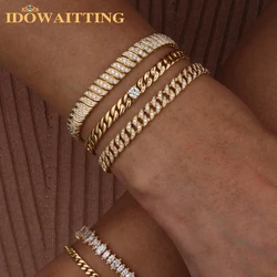 Iced Out Bling Cz 10mm Width nake Chain Bracelet Micro Pave 5A Cubic Zirconia High Quality Classic Trendy Hiphop Women Jewelry