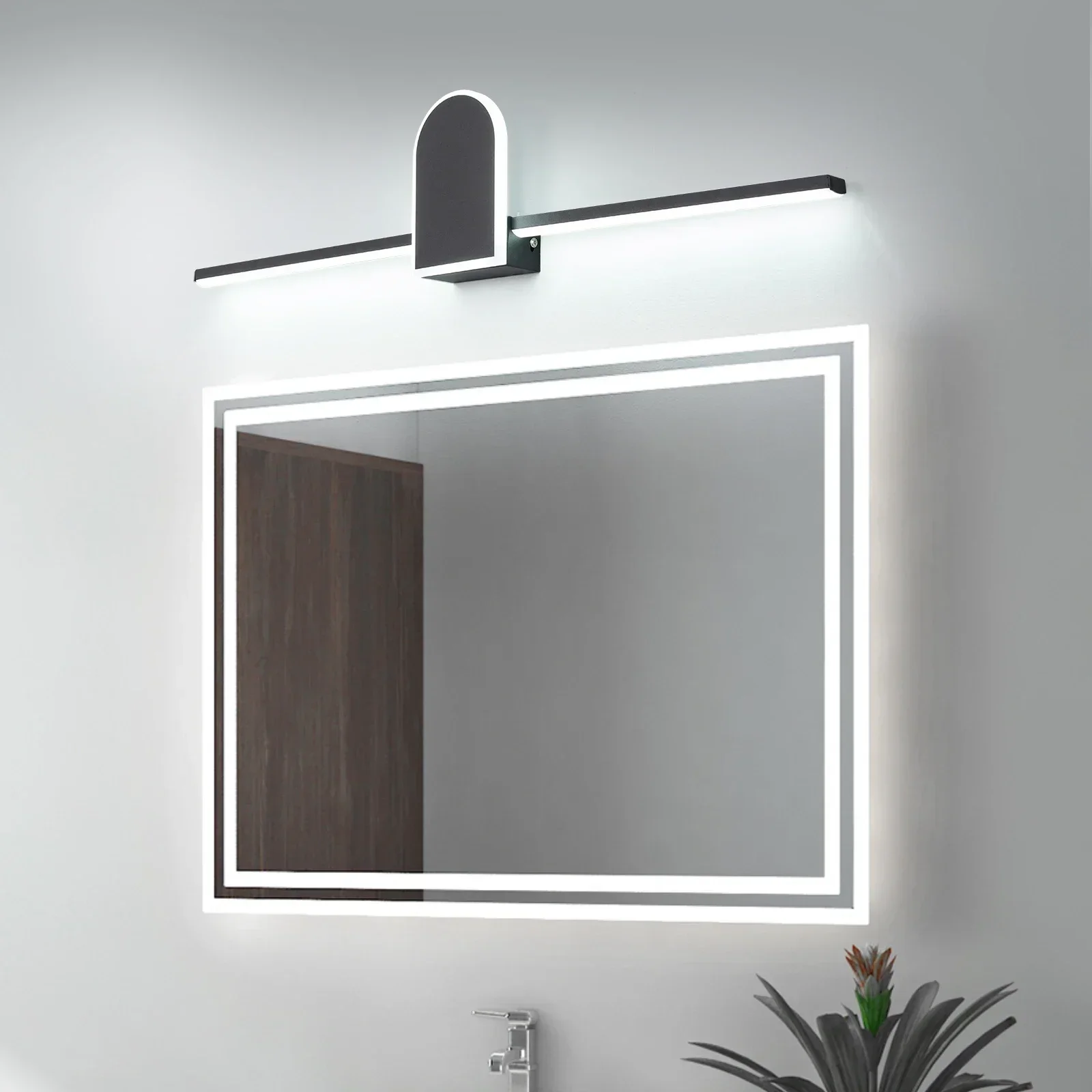 

Bathroom Mirror Front Light Modern Led Wall Light Black&White Luminaires Sconce Wall Lamp L70 90 110cm Bathroom Lamp