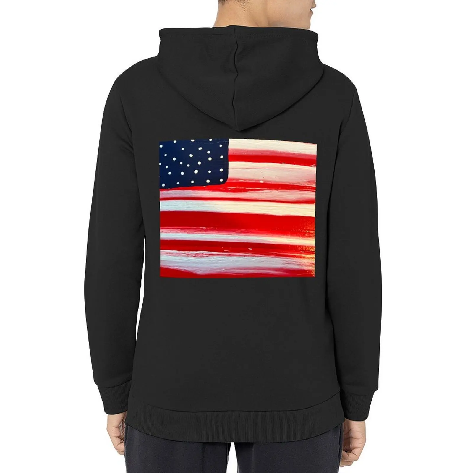 

SLB Designs abstract American Flag Hoodie anime clothes blouse fashion men aesthetic clothing anime hoodie