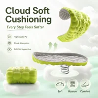 Semelles intérieures 4D Cloud Sport en PU avec coussin d'air respirant, absorption des chocs, augmentation de la hauteur, pour hommes et femmes, pour la course, la marche et les baskets 2