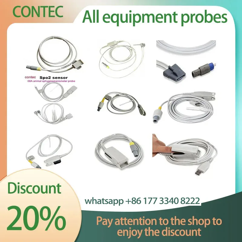 

CONTEC All equipment probe ECG/ Blood Pressure monitor/ CMS/ Oximeter/ NIBP Simulator/MS Oximeter SPO2 probe IBP cable